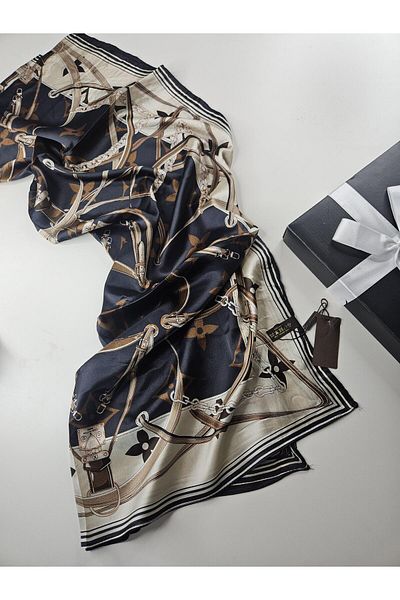Webinay Home Lv Voile Silk Shawl New Season Premium Quality Luxury Silk Shawl