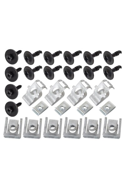 Autowag Set 28 cleme / suruburi / saibe fixare scut motor Audi A4 B8 2007 - 2...