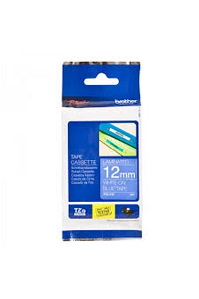 TREND Brother tze-535 12 mm blue on white laminated label
