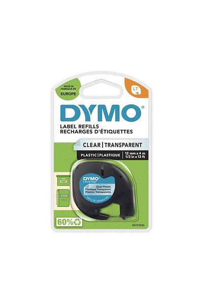 TREND Dymo s0721530 letratag transparent plastic ribbon (12 mm x 4 mt) 12267
