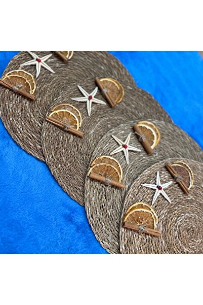 Marrone خدمة أمريكية من الخيزران Supla 4 قطع 35*35 ديكور طاولة طعام زينة المطبخ