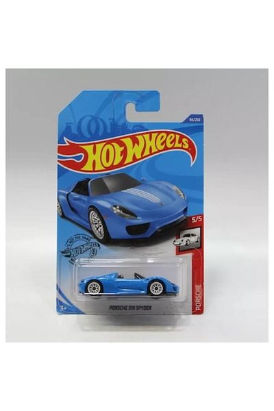 HOT WHEELS Masinuta metalica Hot Wheels, Porsche 918 Spyder, Colectia 2020, Albastru, 1:64