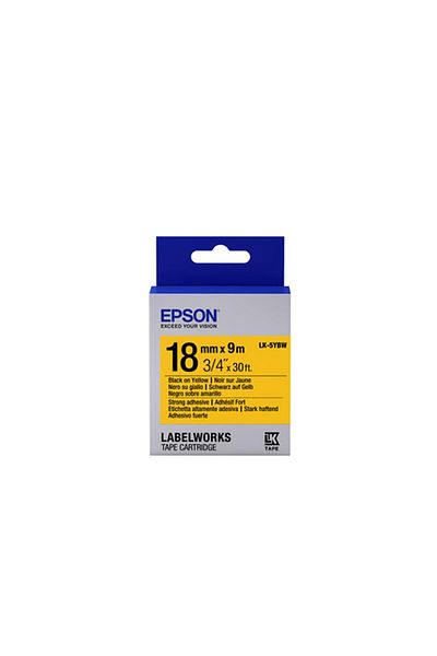 TREND Epson Lk-5Ybw Strong Adhesive Black on Yellow 18mm 9Meter Label