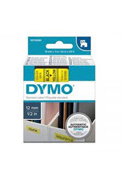 TREND Dymo s0720580 d1 replacement ribbon 12mmx 7 meters yellow-black 45018