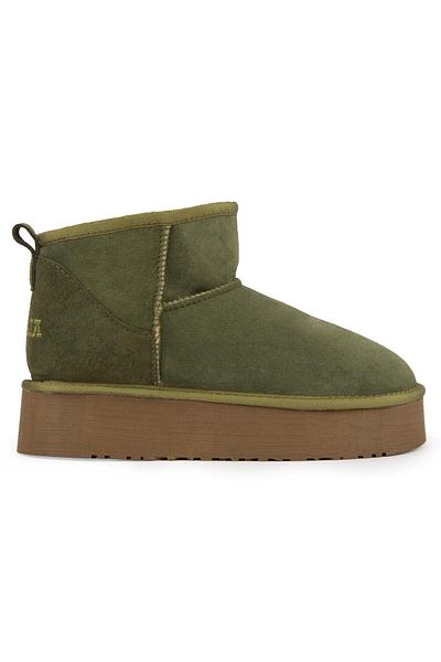 Pegia Γυναικείες μπότες Shearling με ψηλή σόλα 191308