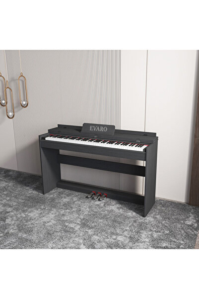 EVARO Pro 88 tuşlu Piyano dijital ekran bluetooth 16 seviye tuş hasasiyeti