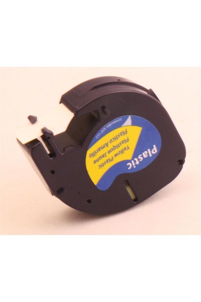 TREND Krt-Equivalent 12 mm Yellow on Black Plastic 4 Meters
