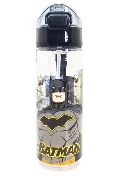 Genel Markalar Erkek çocuklar için şık Batman pipetli okul matara 500 ML, day...