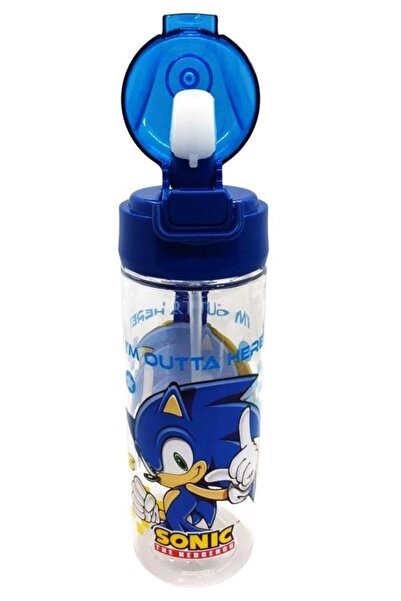 MARKABONİ Boy's Sonic Water Bottle with Straw 500 ml