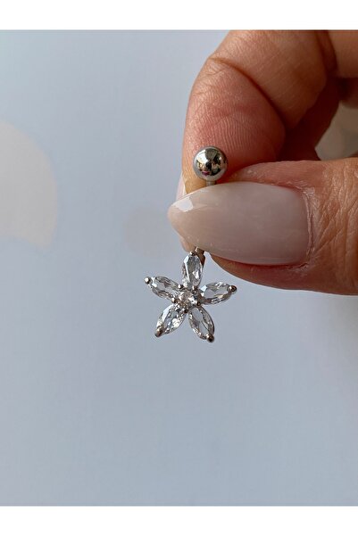 kurukafagift Göbek Çelik Piercing Beştaşlı Çiçek Model