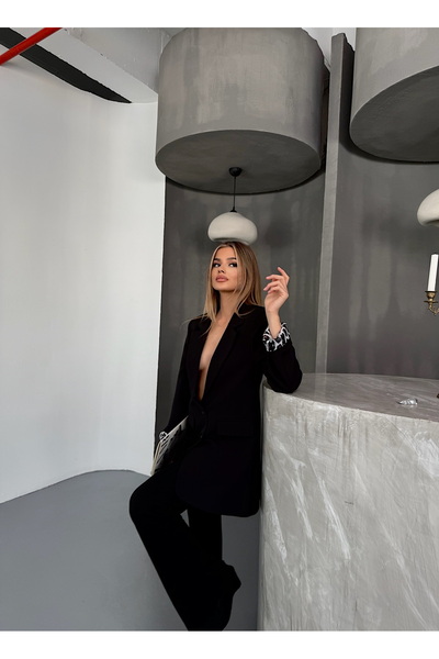 Lunaa store Leopar astarlı blazer ceket