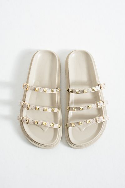 DUXAL SHOES شبشب نسائي أنيق من Valora مزين باللون الذهبي