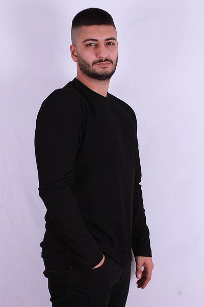 trender О Яка Вафъл Сия Ерек Светър 5073-2