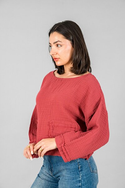 ASC SUN Cep Detail Long Sleeve Bluz