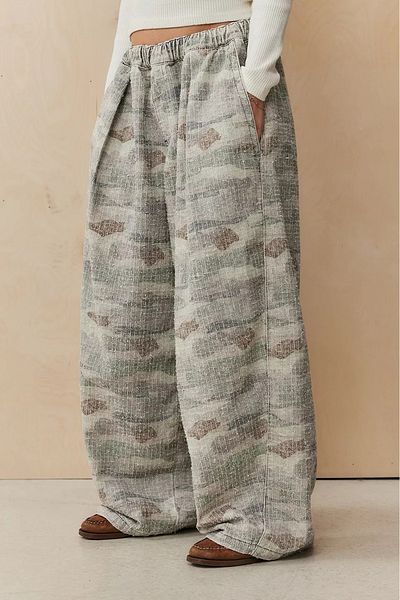 september island Desert Camouflage Baggy Baloon Oversize Waist Adjustable Pants