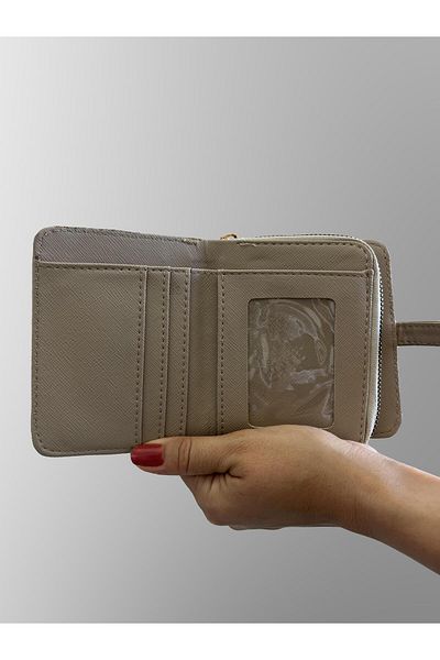shiny ever Small Size Women's Wallet with Mink Gold Detail