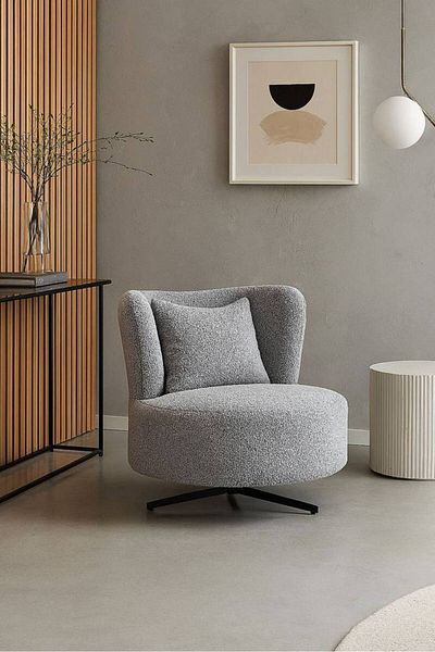Al Saada Home Relax Chair Bouclé - Grey