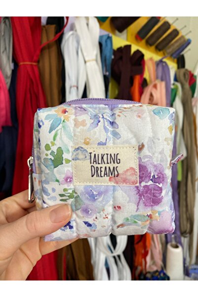 TALKING DREAMS حقيبة مكياج مبطنة على شكل زهرة أرجوانية S BOY