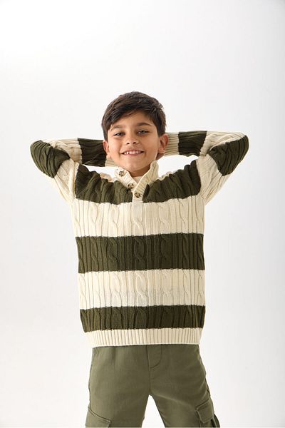 Nisrakids Boy's Striped Sweater Sweater