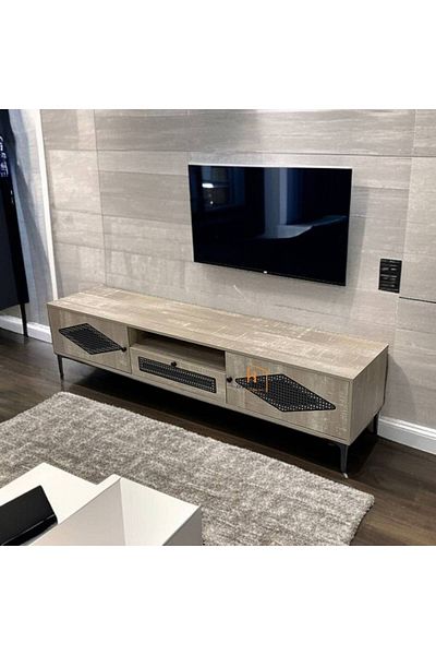 Al Saada Home TV Unit - 180x40x45 cm - Gray