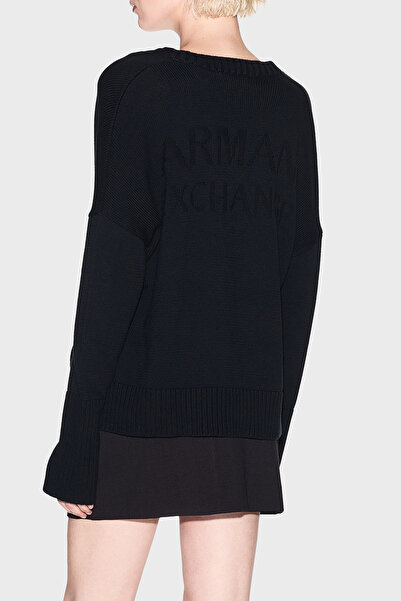 Armani Exchange 100% Cotton Relaxed Fit V-Neck Asymmetric Cardigan Cardigan Xw001304 Af16552 Uc001