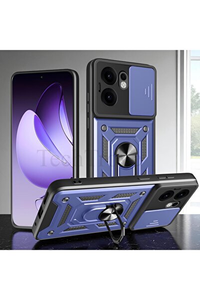 TechTrove Oppo Reno 13F 5G Uyumlu Kılıf Yüzüklü Stand Olabilen Kamera Korumal...