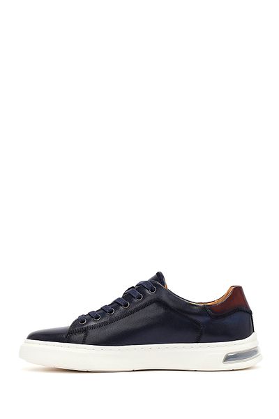 Derimod Men's Navy Blue Lace-Up Leather Sneaker 25Sfd693018