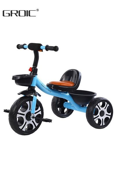 unbranded GROIC Children's Tricycle with Adjustable Seat, Non-Slip Tires