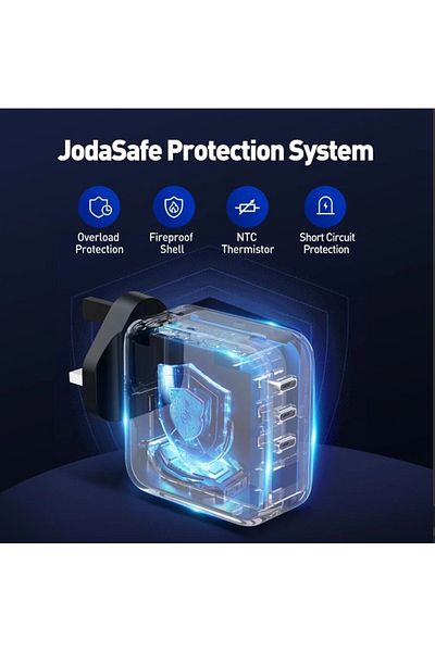 Joda 100W 3-Port Type-C Wall Charger - Black
