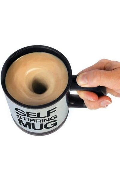 Generic Automatic Stainless Steel Blender Self Stirring Coffee Mug, 350 ml Capacity