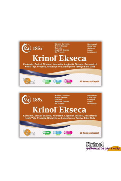 Krinol Ekseca - Novasol Curcumin, Brokoli, Kuersetin, Akgünlük, Propolis, Resveratrol - 2 Kutu