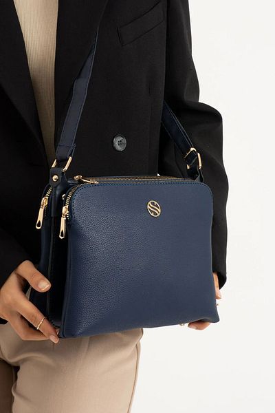 POLO CLUB Geantă de umăr utilă pentru femei, din piele moale, cu 4 compartimente, curea încrucișată lungă, de mărime medie (25x20 cm)