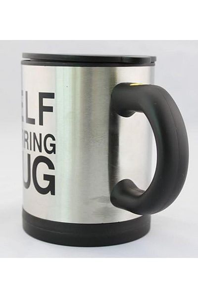 Generic Automatic Stainless Steel Blender Self Stirring Coffee Mug, 350 ml Capacity