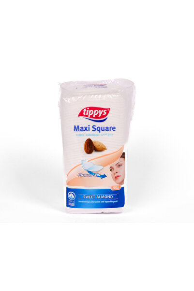 Tippys تيبيز ماكسي سكويرز فوط قطنية مربعة لتنظيف البشرة 40 فوطة - أبيض