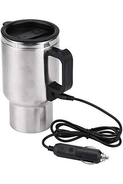 Generic Electric Car Kettle, 450ml, Stainless Steel Travel Cup with 12V DC Charger