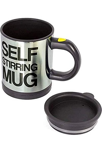 Generic Self-Stirring Electric Coffee Mug, Stainless Steel, 350ml