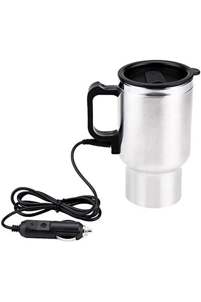 Generic 12V Stainless Steel Electric Heating Cup with Cigarette Lighter (450ml)