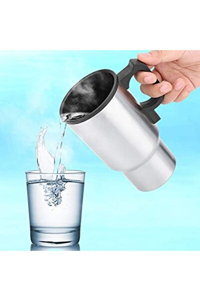 Generic Electric Travel Mug Stainless Steel for Heating Coffee Milk and Hot Water 12V 450ml