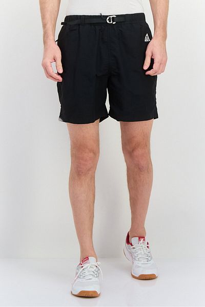 Nike ACG by Men Loose Fit Embroidered Logo Outdoor Shorts, Black