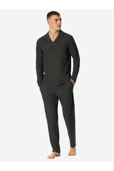 Schiesser Pyjama Selected Premium Warming Schlafanzug Schlafmode Bequem