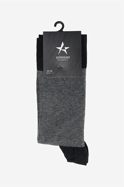 ALTINYILDIZ CLASSICS Șosete unice cu model negru-gri pentru bărbați