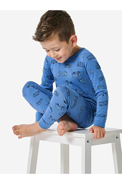 Schiesser Pyjama Boys World Schlafanzug Schlafmode Bequem