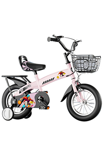 KidLe 14 inch Bicycle for Kids, with Passenger Rear Seat and Basket, Kids Bik...