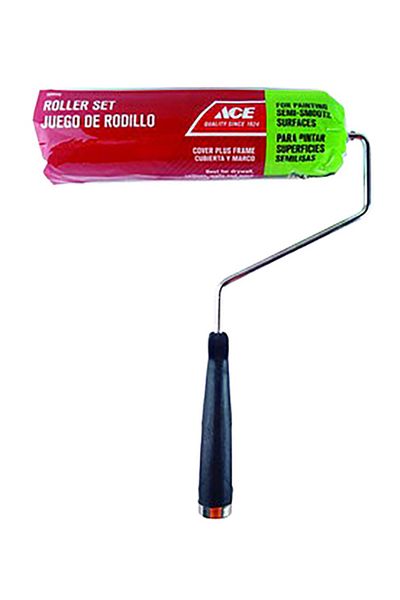 ACE High Quality Threaded Handle Paint Roller Cover and Frame Set 9 x 3/8 Inch
