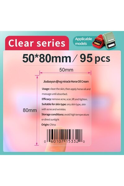 Choice1 ورق ملصقات شفاف ذاتي اللصق T5080 Niimbot للطابعات الحرارية المحمولة الصغيرة وملصق دائري