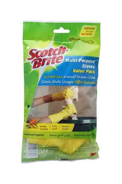 3M Vanilla Scented Reinforced Fingertips All Purpose Gloves Medium