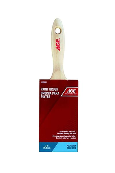 ACE Synthetic Wooden Handle Multi-Purpose Soft-Bristled Professional Paint Brush 3 Inch