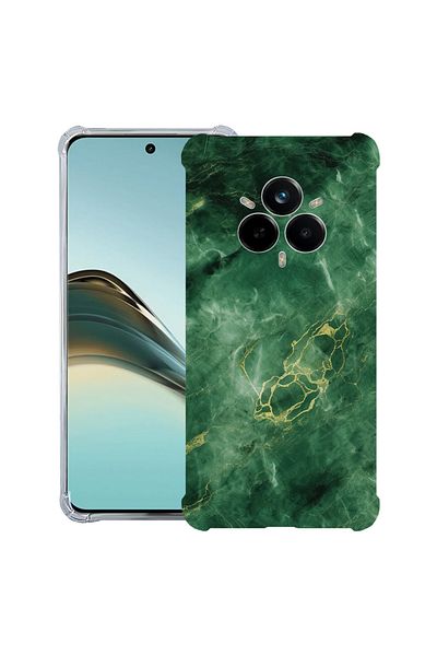 bestcase ® Anit Shock Case For Realme 14 Pro Plus, Green Marble, 1997763 AS 1254