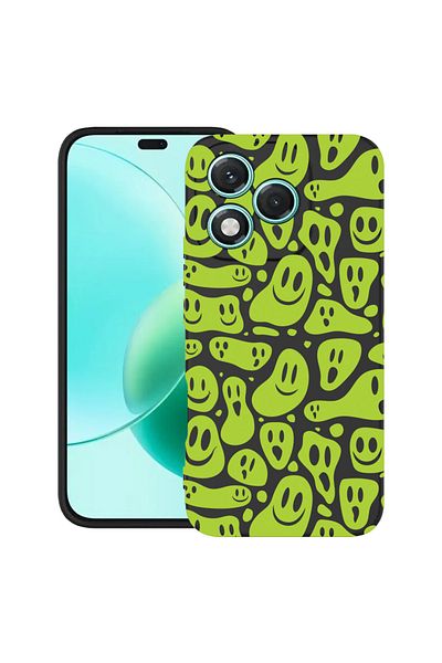 bestcase ® Slim Silicon Case For Honor 400 Lite, Green Acid Smiley, 2022870 B 1051