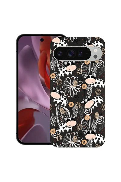 bestcase ® Slim Silicon Case For Google Pixel 10 / Pixel 10 Pro, Cow Pattern, 2030992 B 1434